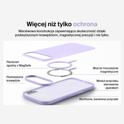 Belkin Etui na iPhone Air magnetyczne, żebrowane, lawendowe
