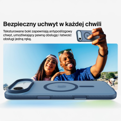 Belkin Etui na iPhone Air magnetyczne, żebrowane, granatowe