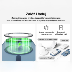 Belkin Etui na iPhone Air magnetyczne, żebrowane, granatowe