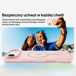 Belkin Etui na iPhone Air magnetyczne, żebrowane, różowe