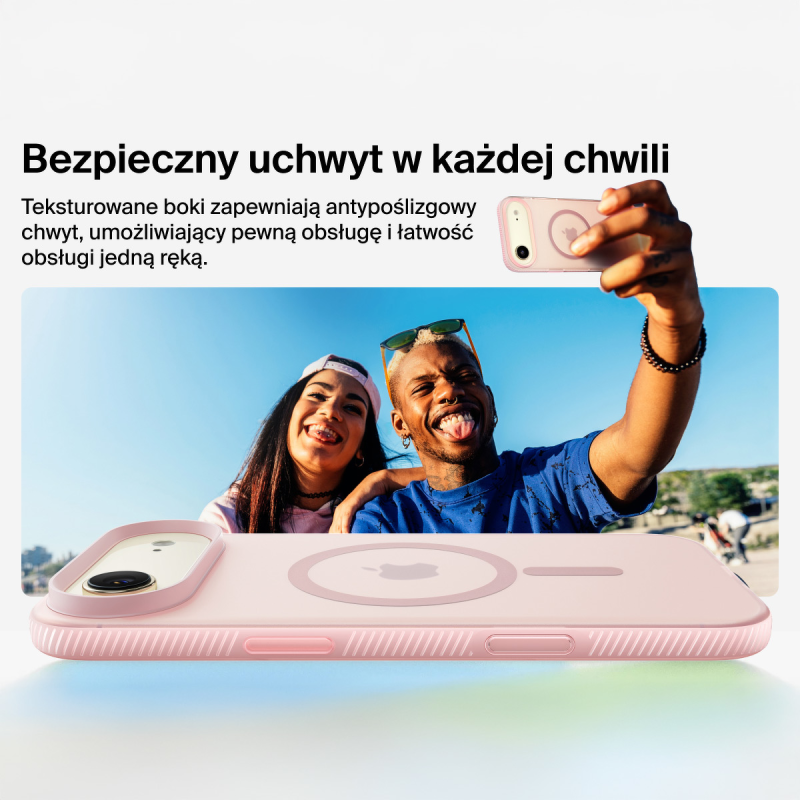 Belkin Etui na iPhone Air magnetyczne, żebrowane, różowe