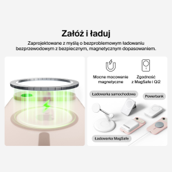 Belkin Etui na iPhone Air magnetyczne, żebrowane, różowe
