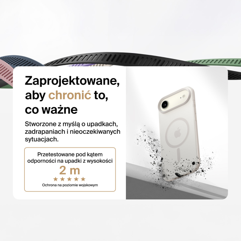 Belkin Etui na iPhone Air magnetyczne, żebrowane, piaskowe