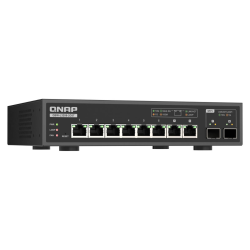 QNAP QSW-L3208-2C6T | Lite managed przełącznik 8 portowy 6x 10GbE RJ45, 2x 10G COMBO (SFP+/BASE-T)