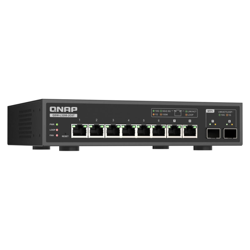 QNAP QSW-L3205-1C4T | Lite managed przełącznik 5 portowy 4x 10GbE RJ45, 1x 10G COMBO (SFP+/BASE-T)