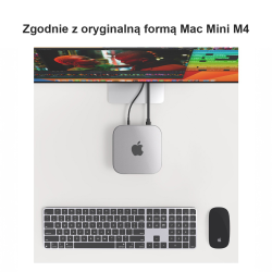 Orico Etui na MacMini M4, przezroczyste TPU, czarne