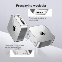 Orico Etui na MacMini M4, przezroczyste TPU