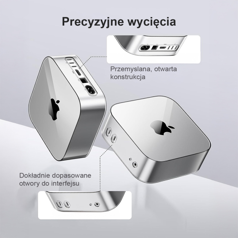 Orico Etui na MacMini M4, przezroczyste TPU
