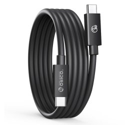 Orico Przewód Thunderbolt 5 USB-C 80Gbps, 240W, 8K@60Hz, 1,5m, czarny