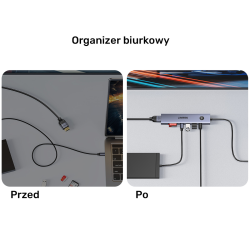 Unitek Hub USB-C 7w1 4K@60Hz, PD 100W i przycisk HDMI On/Off