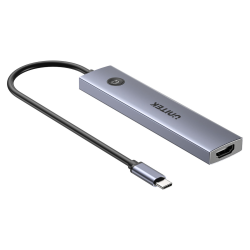 Unitek Hub USB-C 7w1 4K@60Hz, PD 100W i przycisk HDMI On/Off