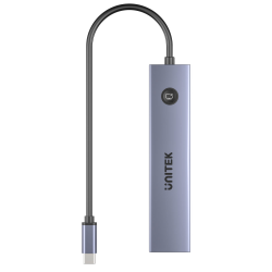 Unitek Hub USB-C 7w1 4K@60Hz, PD 100W i przycisk HDMI On/Off