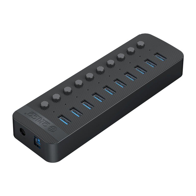 Orico Aktywny hub 10xUSB-A 5Gbps BC 1.2 48W czarny | PartsPC.pl