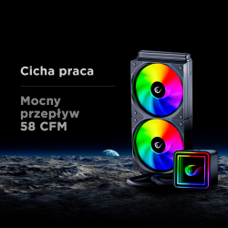 Rampage INFINITE V240 Chłodzenie wodne 240MM ARGB, czarne | PartsPC.pl