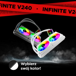 Rampage INFINITE V240 Chłodzenie wodne 240MM ARGB, czarne | PartsPC.pl