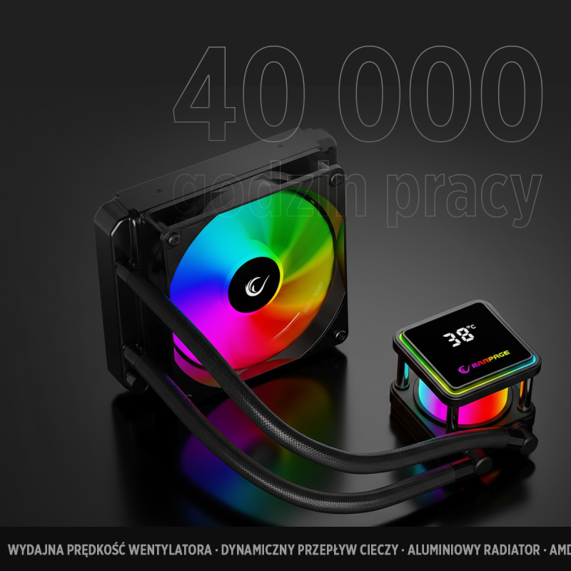 Rampage INFINITE V120 Chłodzenie wodne 120MM ARGB, białe