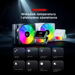 Rampage INFINITE V120 Chłodzenie wodne 120MM ARGB, białe