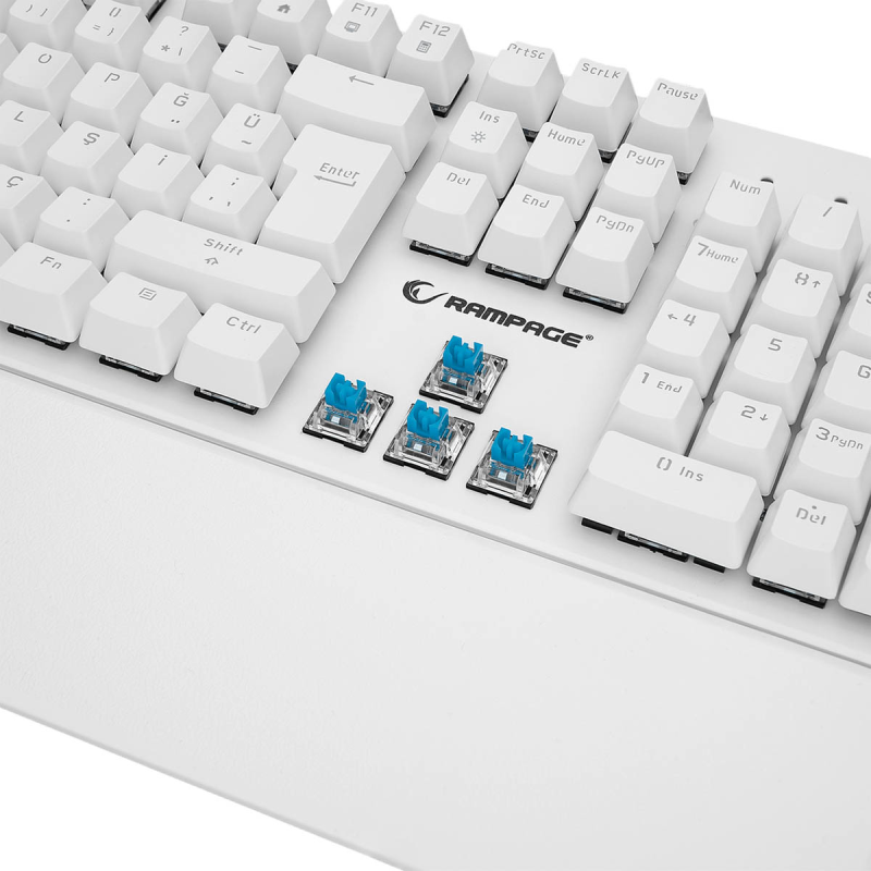 Rampage klawiatura mechaniczna KB-R86 UMBRA Blue Switch Biała