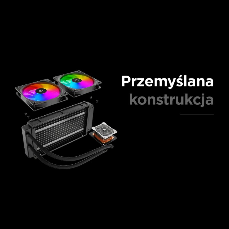Rampage INFINITE V240 Chłodzenie wodne 240MM ARGB, białe | PartsPC.pl