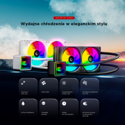 Rampage INFINITE V240 Chłodzenie wodne 240MM ARGB, białe | PartsPC.pl