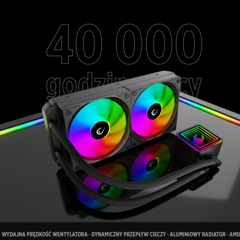 Rampage INFINITE V240 Chłodzenie wodne 240MM ARGB, białe | PartsPC.pl