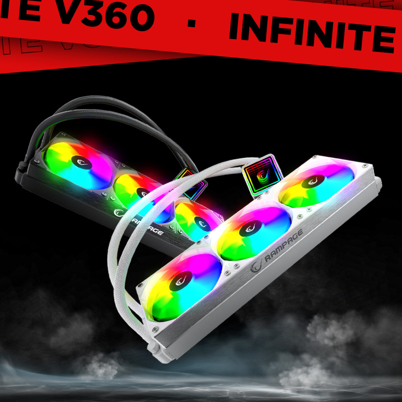 Rampage INFINITE V360 Chłodzenie wodne 360MM ARGB, białe