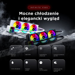 Rampage INFINITE V360 Chłodzenie wodne 360MM ARGB, białe