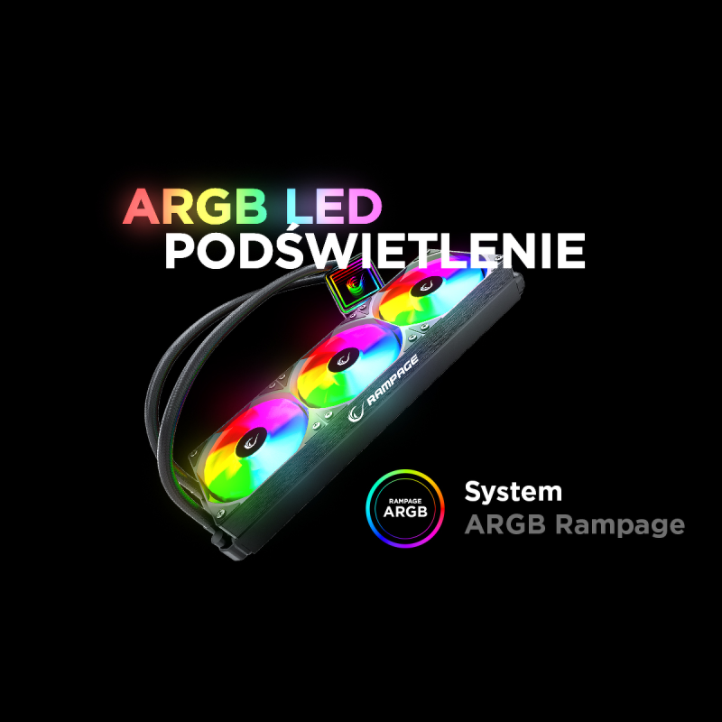 Rampage INFINITE V360 Chłodzenie wodne 360MM ARGB, białe