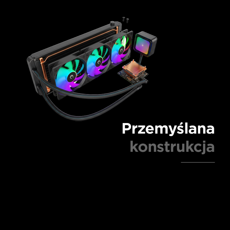 Rampage INFINITE V360 Chłodzenie wodne 360MM ARGB, czarne