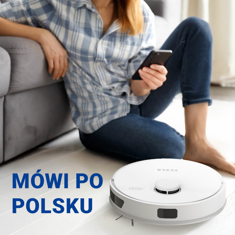 TESLA RoboStar iQ660 Sprzątający robot mopujący, biały