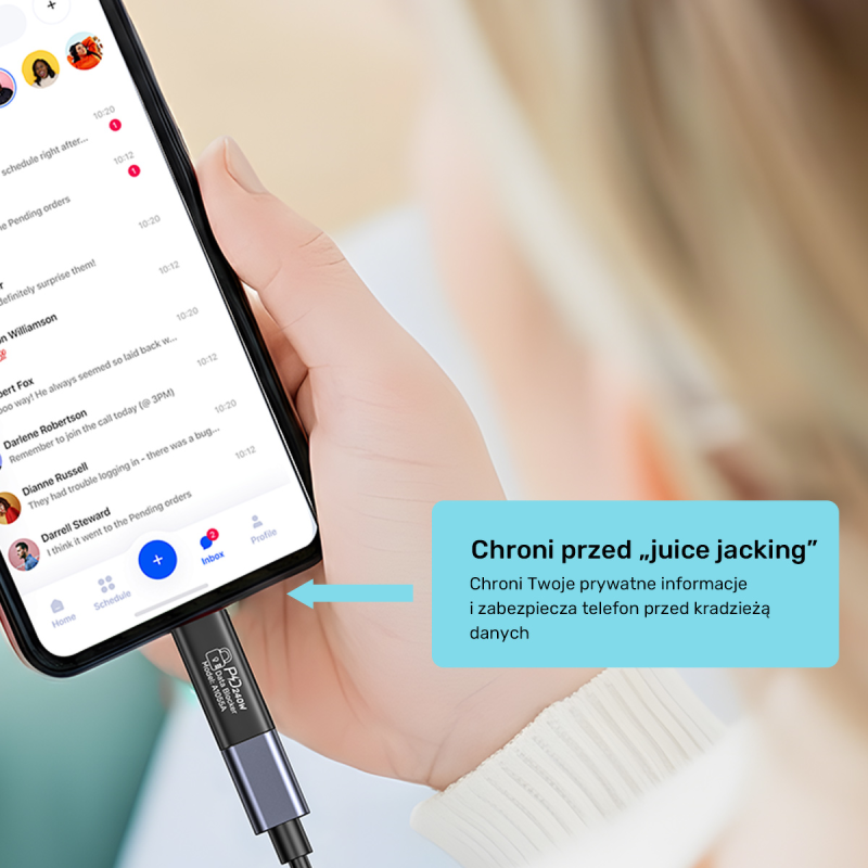 Unitek Adapter blokujący dane USB-C