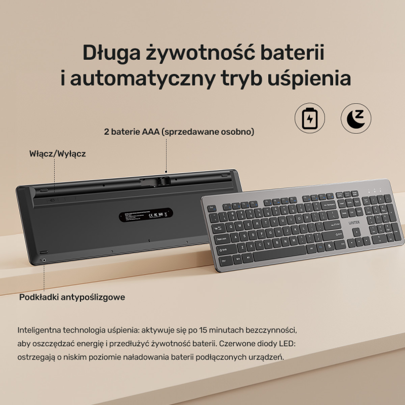Unitek Zestaw SlimDuo 2.4G bezprzewodowa myszka i klawiatura