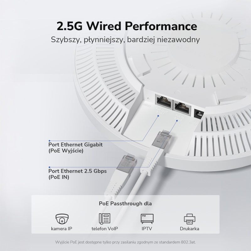 CUDY AP3600_P Punkt dostępowy Wi-Fi 7, 2.5G z adapterem PoE
