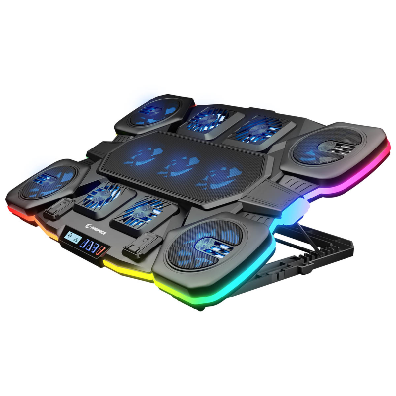 Rampage Glacier Gamingowa podstawka chłodząca pod laptop 14–17”, 2600RPM, czarna