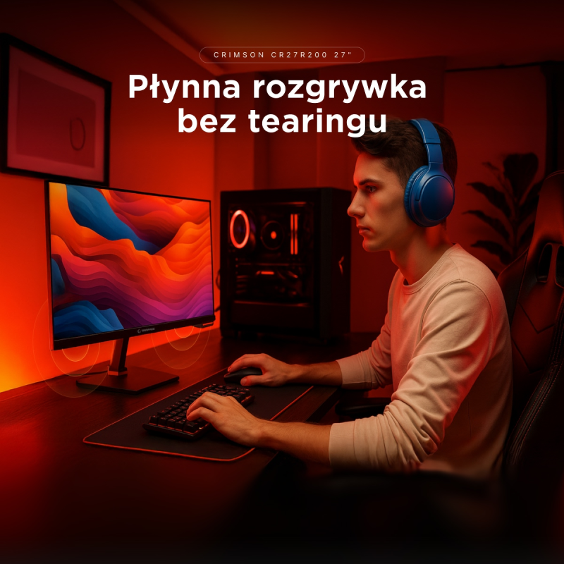 Rampage Crimson Monitor gamingowy 27'' FHD 200 Hz 0,5 ms FastIPS