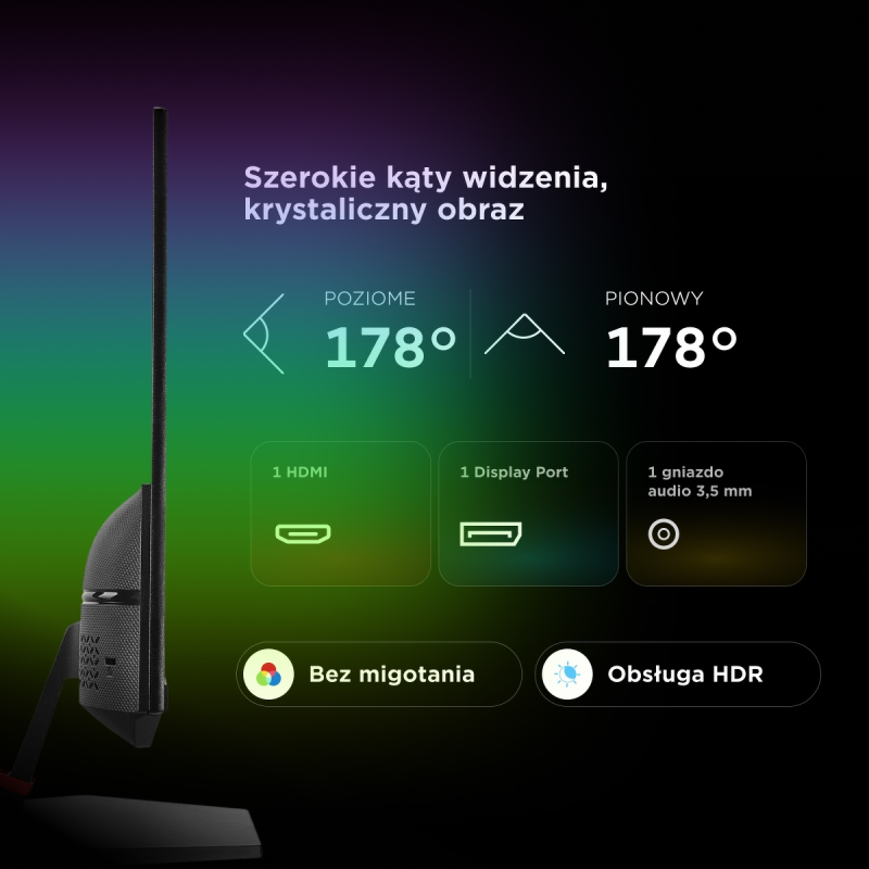Rampage Crimson Monitor gamingowy 27'' FHD 200 Hz 0,5 ms FastIPS