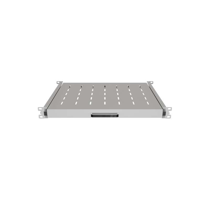 Półka wysuwana do szaf Rack 19" Lanberg szara 1U/445x350mm udźwig do 35kg,