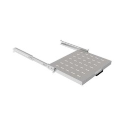 Półka wysuwana do szaf Rack 19" Lanberg szara 1U/445x350mm udźwig do 35kg,