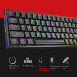 Rampage Klawiatura Mechaniczna Low Profile REBEL