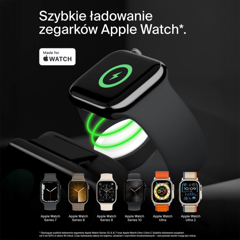Belkin Podróżna magnetyczna podkładka ładująca Belkin 3 w 1, Qi2 15W