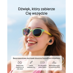 Belkin Słuchawki półotwarte douszne do spania, IPX4, Bluetooth 6.0, czarne
