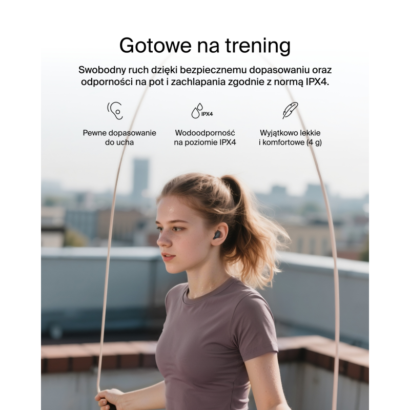 Belkin Słuchawki półotwarte douszne do spania, IPX4, Bluetooth 6.0, czarne