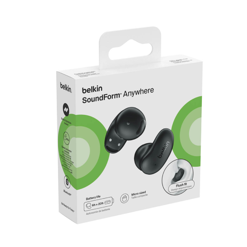 Belkin Słuchawki półotwarte douszne do spania, IPX4, Bluetooth 6.0, czarne