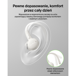 Belkin Słuchawki douszne z zaczepami, wodoodporne IP54, Bluetooth 5.4, kremowe