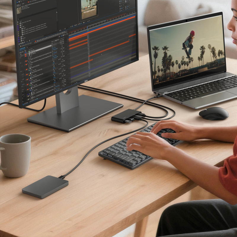 Belkin Hub USB-C, 2 x USB-A, 2 x USB-C PD 100W, HDMI 2.0 4K, 5Gbps, czarny