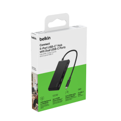 Belkin Hub USB-C, 2 x USB-A, 2 x USB-C PD 100W, HDMI 2.0 4K, 5Gbps, czarny