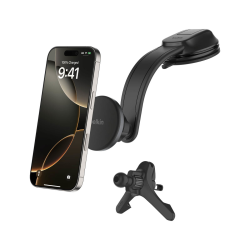 Belkin BoostCharge Ładowarka magnetyczna 15W Qi2, zasilacz 30W, na deskę rozdzielczą lub kratkę