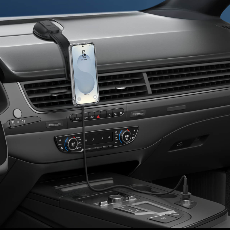 Belkin BoostCharge Ładowarka magnetyczna 15W Qi2, zasilacz 30W, na deskę rozdzielczą lub kratkę