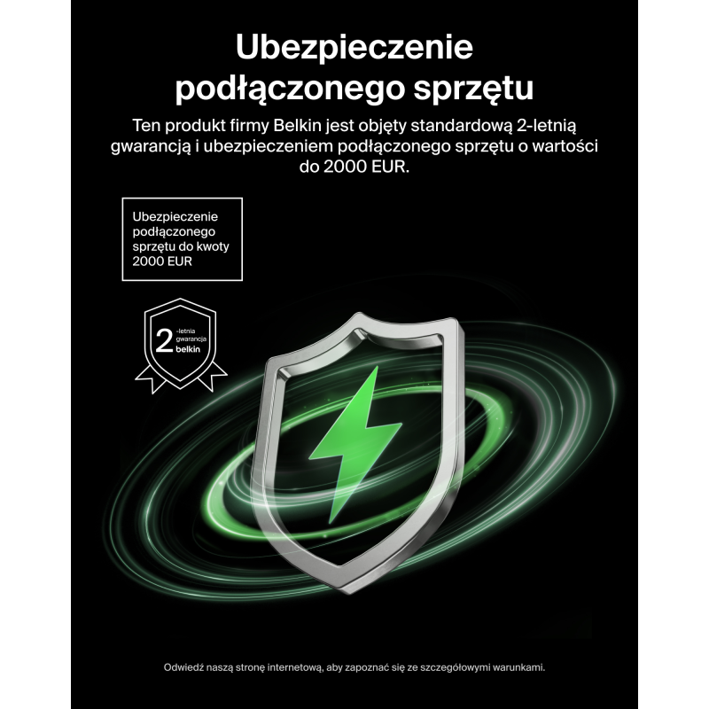 Belkin Ładowarka sieciowa, 2 porty USB-C, 50W, kabel USB-C, biała