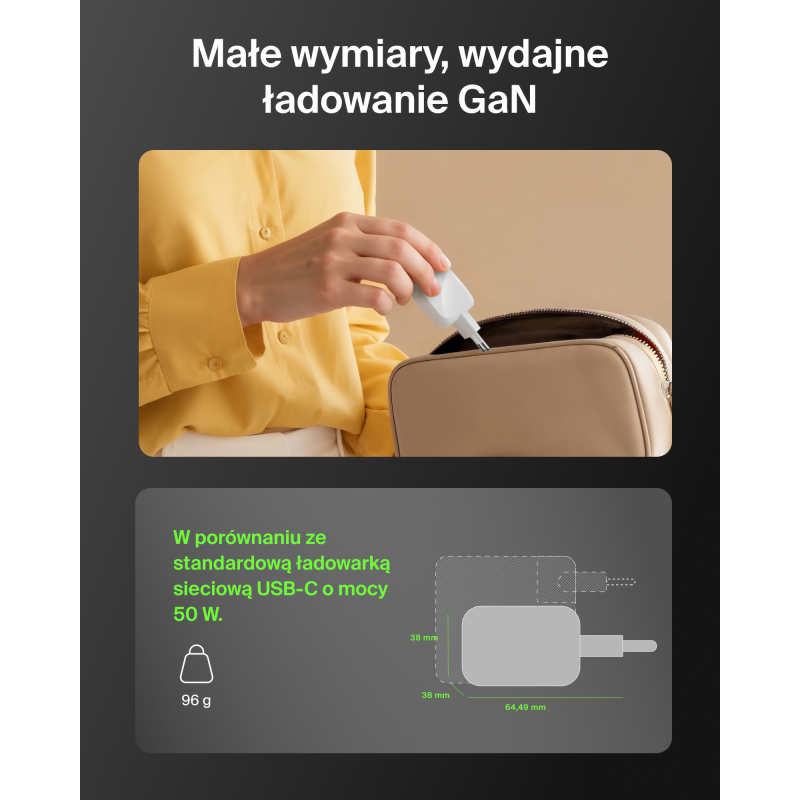 Belkin Ładowarka sieciowa, 2 porty USB-C, 50W, kabel USB-C, biała